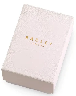 Radley Rose Gold Plated Stone Set Mother of Pearl Pink Leather Strap Watch
