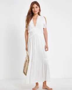 Rayon Crepe Maxi Beach Dress