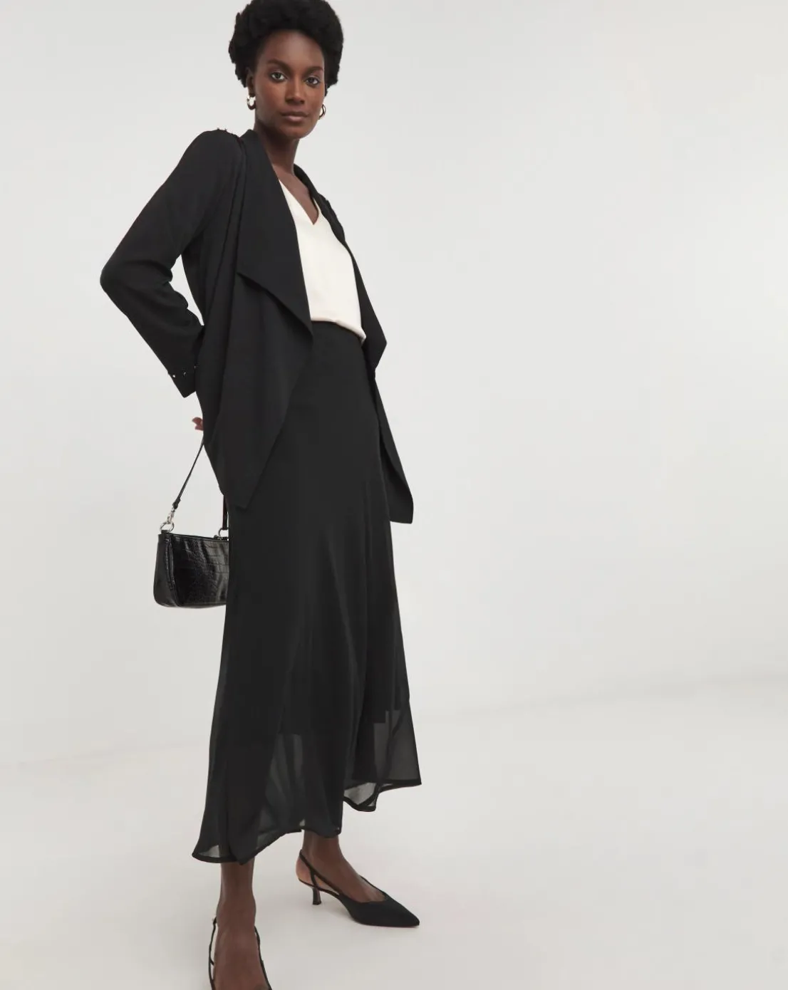 Religion Flowy Midi Skirt