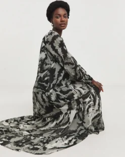 Religion Grandad Collar Maxi Dress