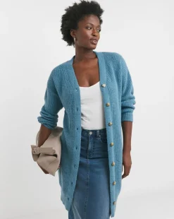 Ribbed Button Up Cardigan