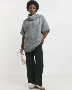 Roll Neck Poncho Tunic