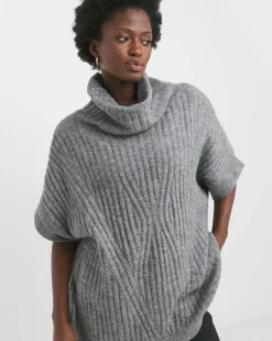 Roll Neck Poncho Tunic