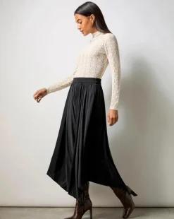 Ro&Zo Black Plisse Full Skirt