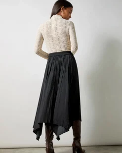 Ro&Zo Black Plisse Full Skirt