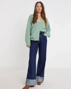 Sage All Over Stitch Cardigan