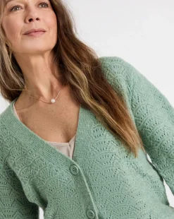 Sage All Over Stitch Cardigan