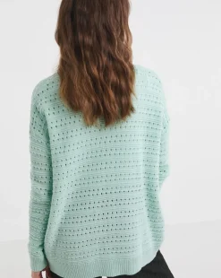 Sage Crochet Edge To Edge Cardigan