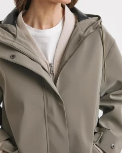 Sage Rubberised Raincoat