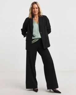 Sage Satin V Neck Vest