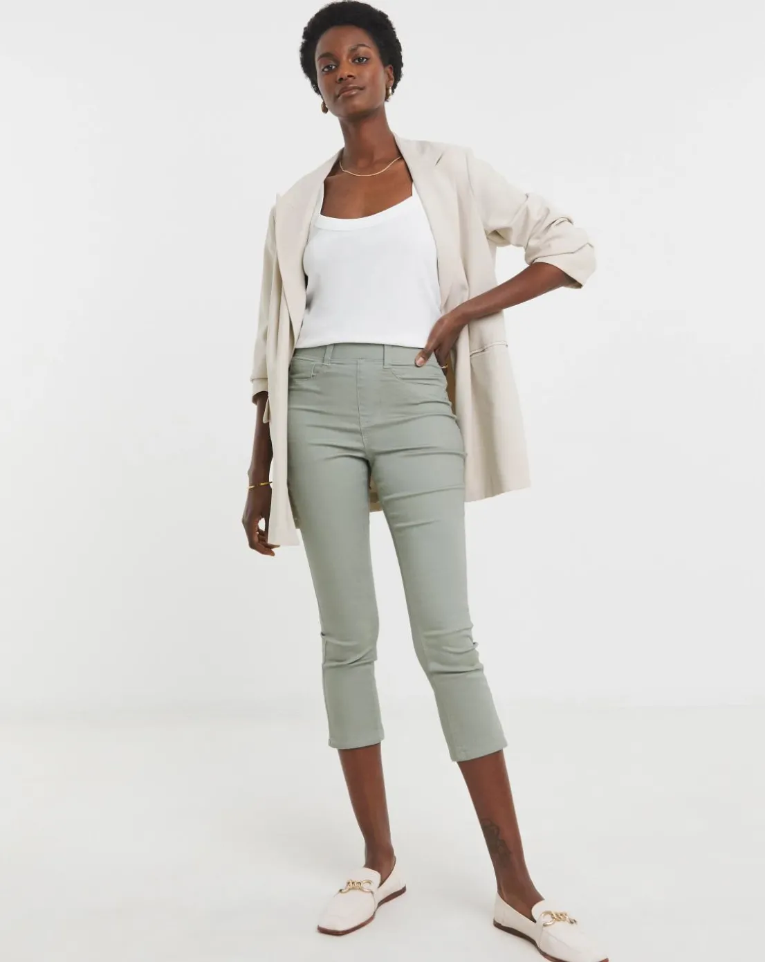 Sage Stretch Crop Jeggings
