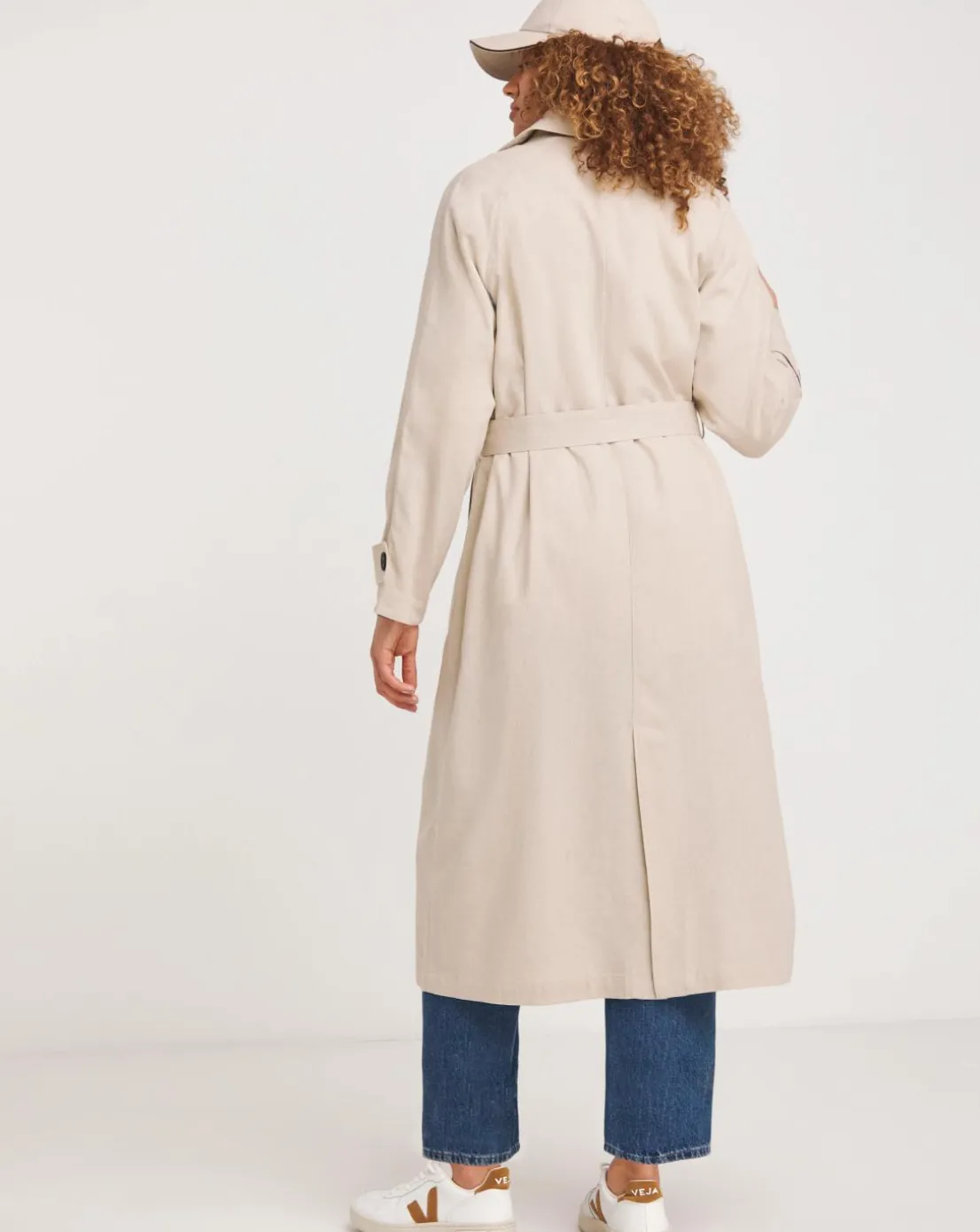 Sand Linen Trench Coat