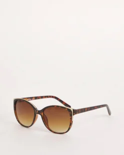 Sarah Brown Wide Frame Sunglasses