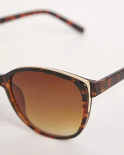 Sarah Brown Wide Frame Sunglasses