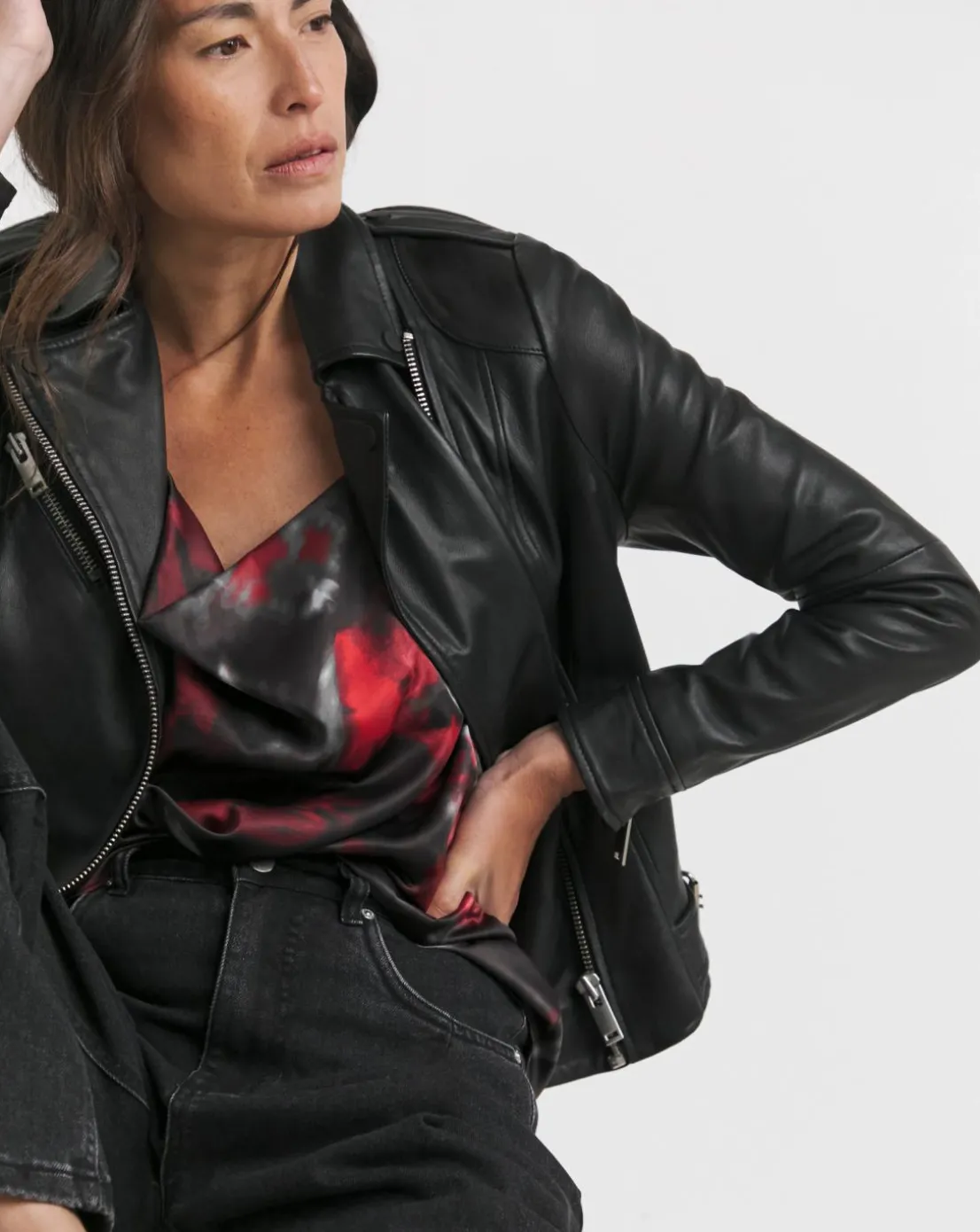 Satin Cowl Neck Strappy Cami