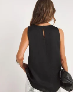 Satin Mix Sheer Vest