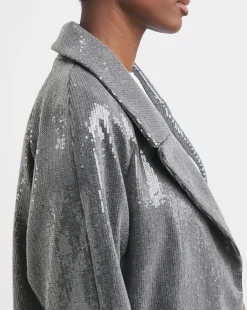 Sequin Longline Coat