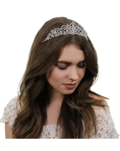 Silver crystal diamante tiara