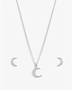 Simply Silver 925 CZ Crescent Set