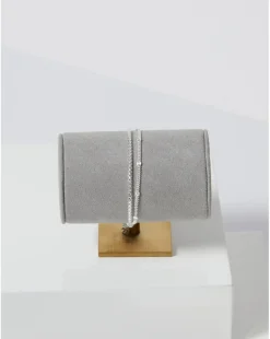 Simply Silver Sterling Silver 925 Station Diamond Cut Double Row Bracelet