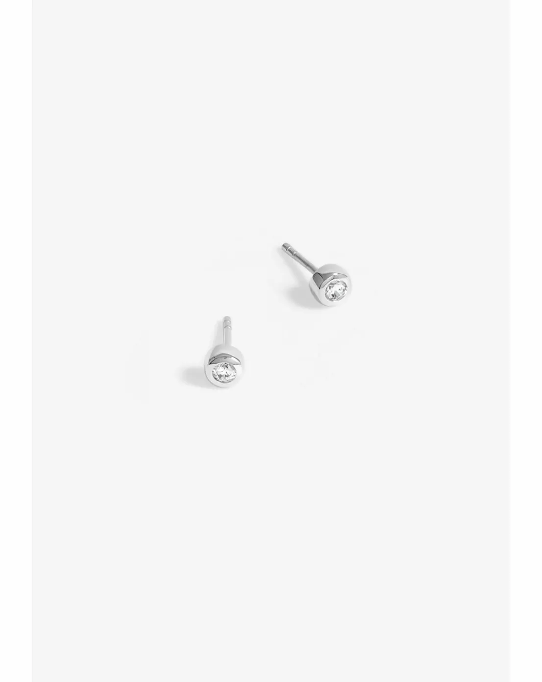 Simply Silver Sterling Silver 925 Polished And Cubic Zirconia Stud Earrings