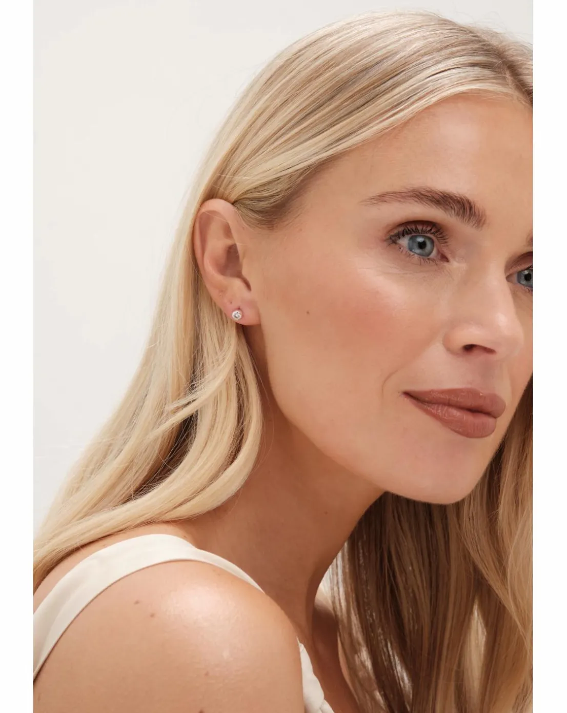 Simply Silver Sterling Silver 925 Polished And Cubic Zirconia Stud Earrings