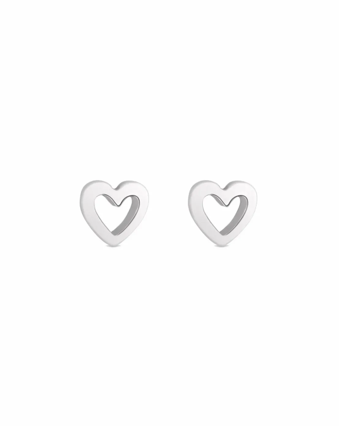 Simply Silver Sterling Silver 925 Open Heart Stud Earrings