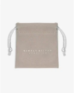 Simply Silver Sterling Silver 925 Mother Of Pearl and CZ Clover stud Earrings