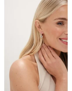 Simply Silver Sterling Silver 925 Starburst Heart Hoop Earrings