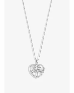 Simply Silver Sterling Silver 925 Tree Of Love Heart Pendant