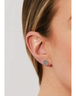 Simply Silver Sterling Silver 925 Paw Print Stud Earrings