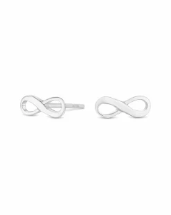 Simply Silver Sterling Silver 925 Infinity Stud Earrings