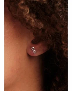 Simply Silver Sterling Silver 925 Infinity Stud Earrings