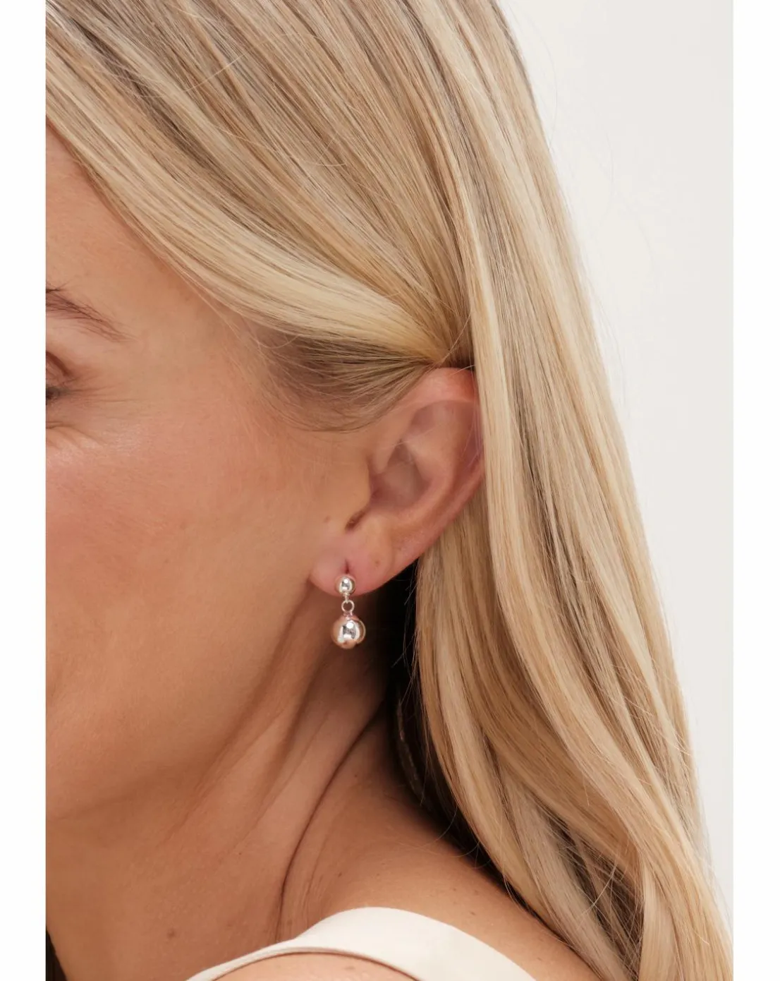 Simply Silver Sterling Silver 925 Polished Pebble Hoop Earrings