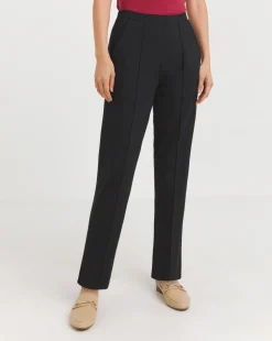 Slimma Black Comfort Fit Straight Leg Trouser Short