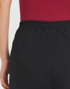 Slimma Black Comfort Fit Straight Leg Trouser Short