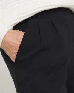 Slimma Black Comfort Fit Wide Leg Trouser Short