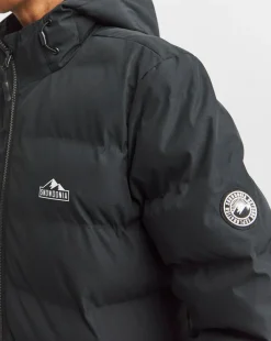 Snowdonia Black Showerproof Long Padded Jacket