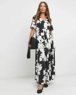 Soft Touch Asymmetric Seam Maxi Dress