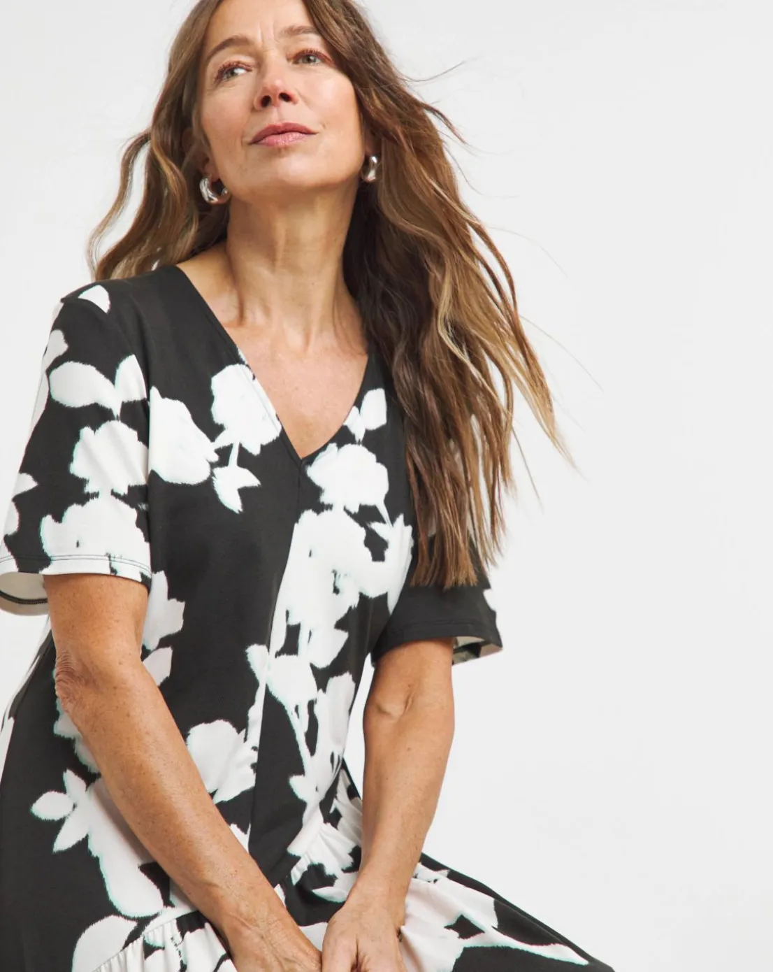 Soft Touch Asymmetric Seam Maxi Dress