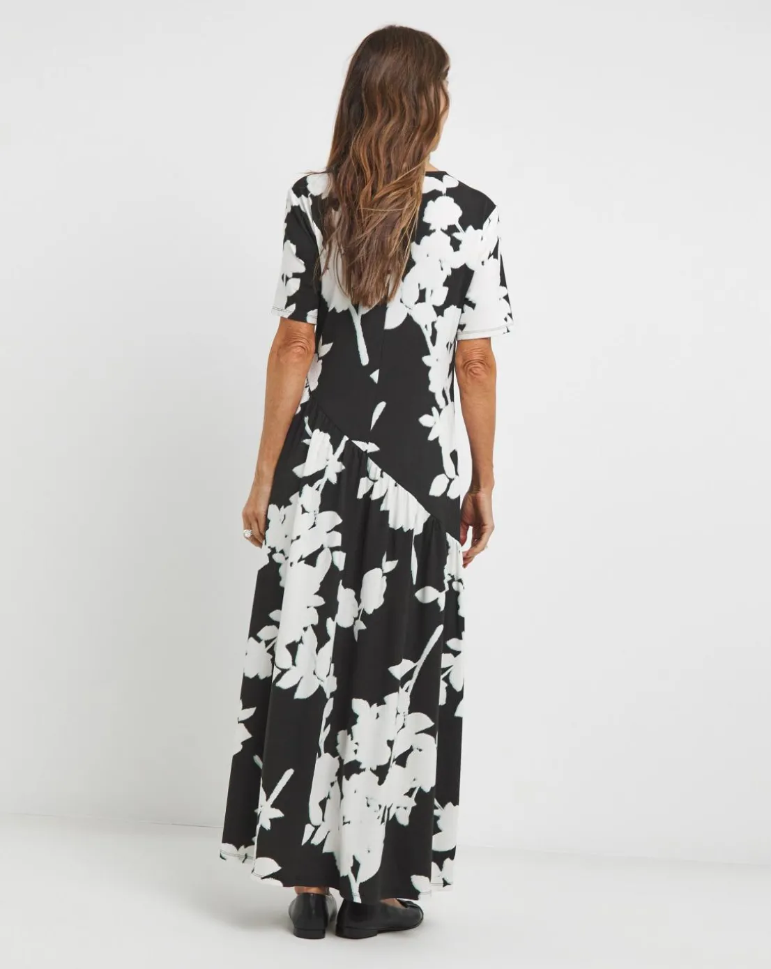 Soft Touch Asymmetric Seam Maxi Dress