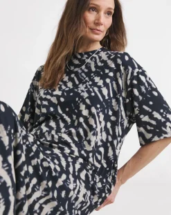 Soft Touch Half Sleeve Midi T-Shirt Dress