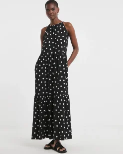 Soft Touch Jersey Halter Neck Maxi Dresss