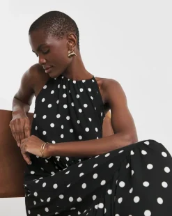 Soft Touch Jersey Halter Neck Maxi Dresss