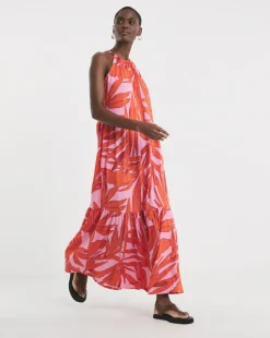 Soft Touch Jersey Halter Neck Maxi Dresss