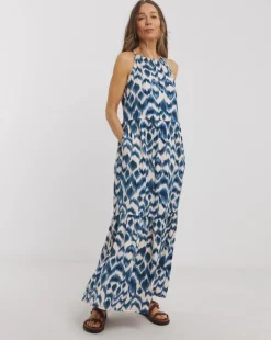 Soft Touch Jersey Halter Neck Maxi Dresss