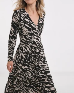 Soft Touch Long Sleeve Notch Neck Dress