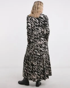 Soft Touch Long Sleeve Notch Neck Dress