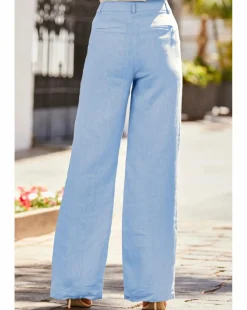 Sosandar 100% Linen Wide Leg