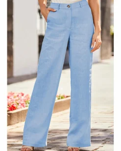 Sosandar 100% Linen Wide Leg